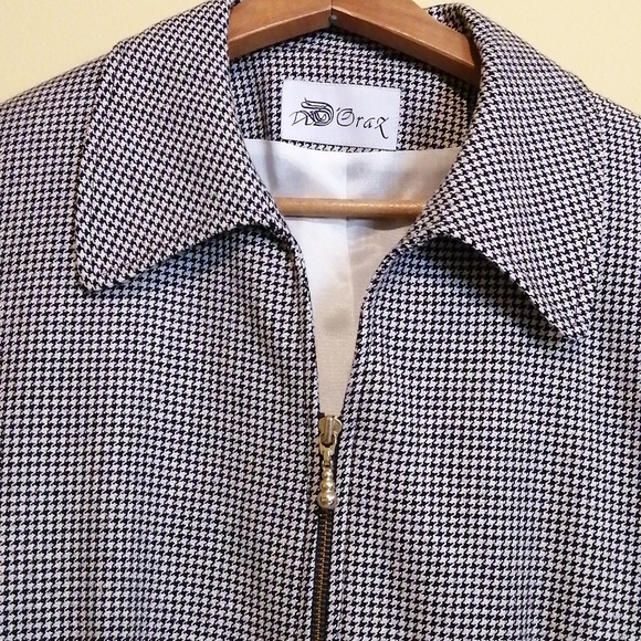 D"Oraz vintage houndstooth blazer ,Size 8 - Picture 3 of 11